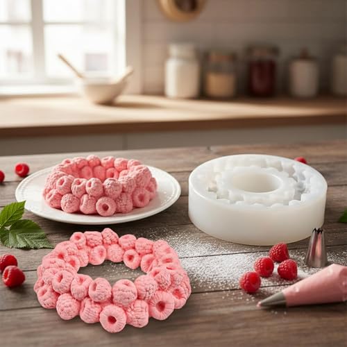 Molde de silicona para frambuesas de facil desmoldeo para postres 4