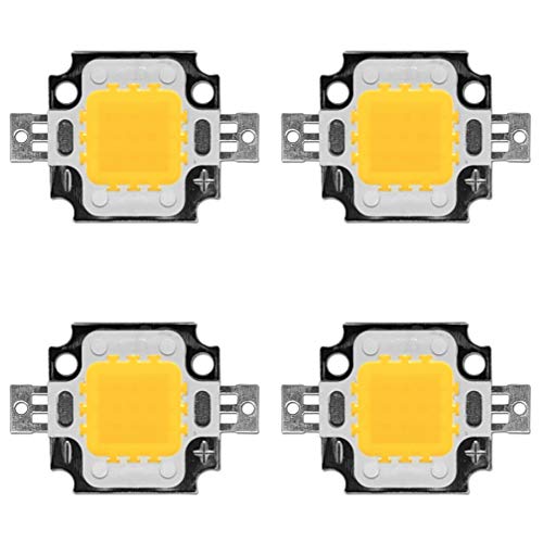 4 chips LED de 10 W con alta potencia para focos / lámparas / luces; blanco cálido Cover