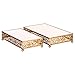 Amalfi Decor Cake Stand Dessert Tray, Rectangle Metal Pedestal Holder, Gold, Set of 2