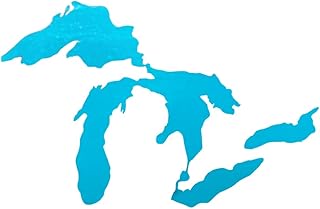 Great Lakes Sticker Michigan Car Decal Premium Heavy-Duty Waterproof Vinyl for Bumpers, Windows, Laptops, Water Bottles or Coolers (Aqua Blue, 4.75" Wide)
