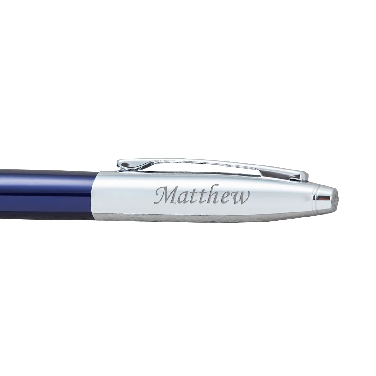 Personalised Engraved Cross Calais Blue & Chrome Ball Pen | Luxury Engraved Pen | Customise with your name | Express Delivery