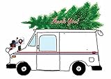 Mail Carrier Holiday Thank You Cards LLV 20 pack Postcards