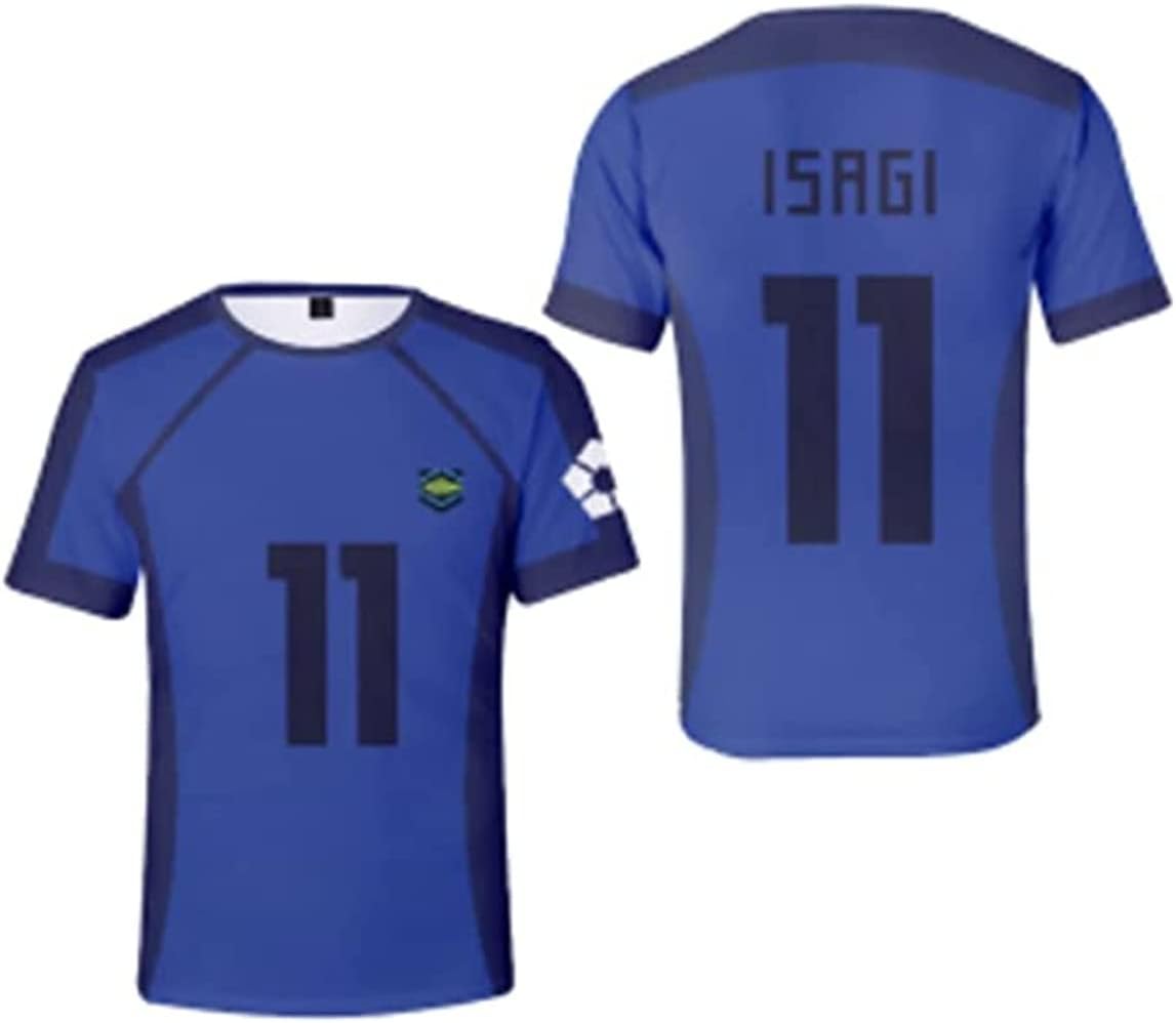 Blue Lock T-Shirt Anime Merch Casual Short Sleeved T Shirt Unisex Tee