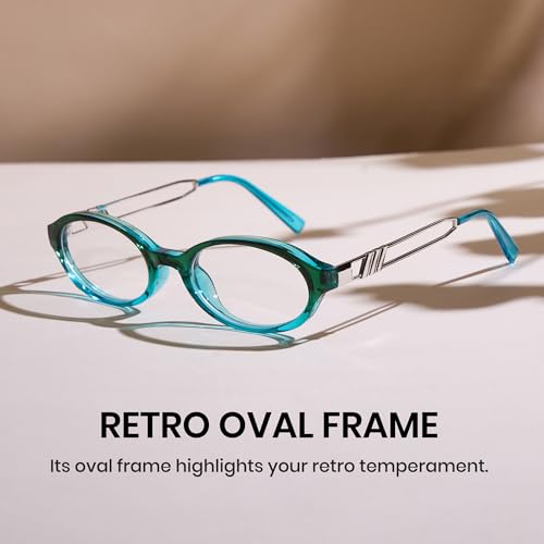 Image of Cyxus Oval Blue Light Glasses for Women Fashion UV Blocking Computer Glasses 8242