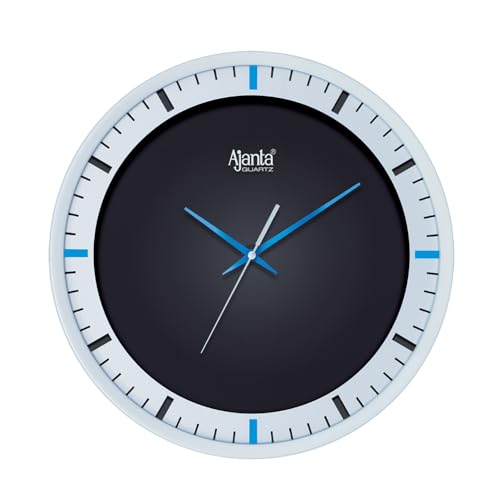 Image of Ajanta 12 Inches Silent Sweep Movement Analog Wall Clock for Home and Offices Wall Watch(Blue), Plastic