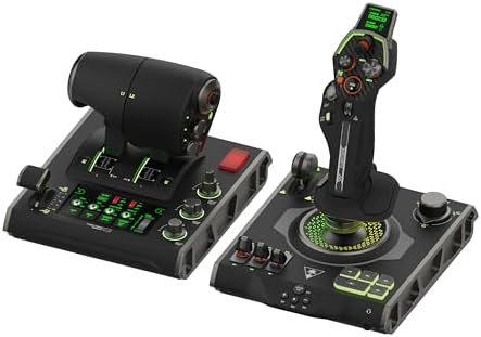 Turtle Beach VelocityOne Flightdeck Universal HOTAS Simulation System Joystick & Throttle for Air & Space Combat Simulation For Windows 10 & 11 PCs – Touch Display & Buttons, 139 Programmable Controls