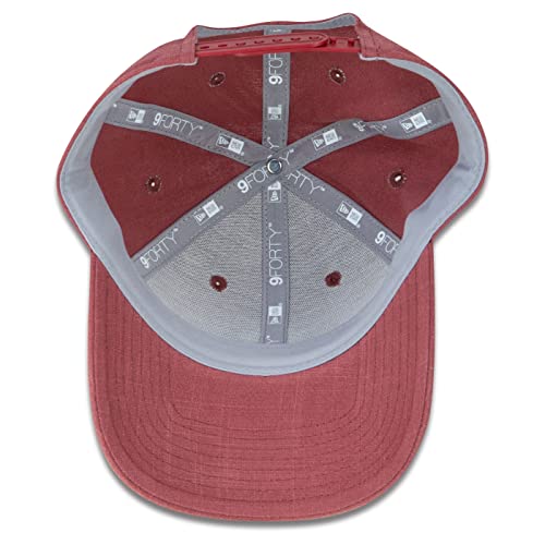 Bone New Era Feminino 9FORTY Snapback MLB New York Yankees Aba Curva Vermelho Escuro Aba Curva Snapb