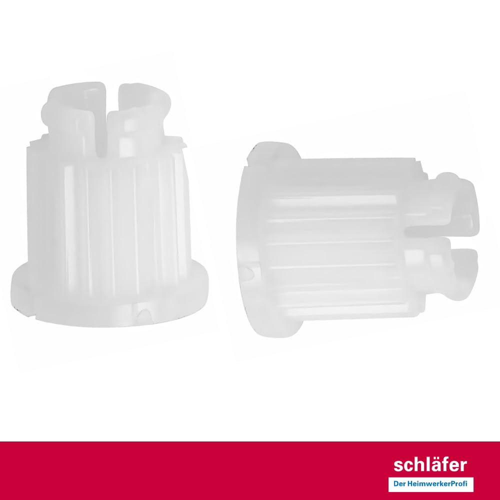 Schläfer 451415 | Inserto a scatto in Plastica brocciato 13/20 per Manopola Rubinetto Set di boccole per Vitone 1/2". Adatto per Rubinetteria del Bagno e della Cucina con due Maniglie. Conf. 4pz.