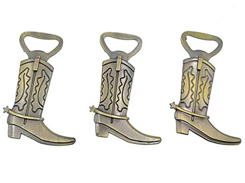 Kinteshun Cowboy Boot Bottle Opener For Wedding Party Favor (12Pcs,Bronze Tone) #TOP23