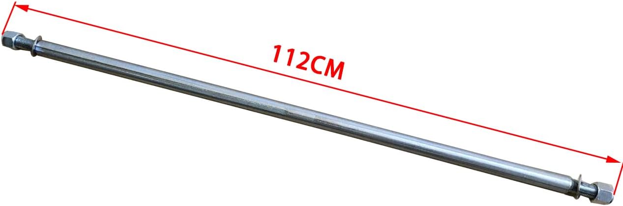 Axle 1" Diameter 44" Steel Axle Rod With 1" to 3/4" Step-Down & 3/4-16 Fine Thread 1/4" Keyway For ATV Go-Karts Quads Dune Buggies