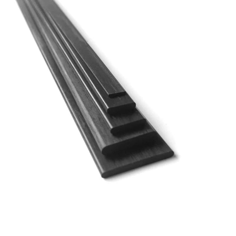 SPARKHOBBY Kohlefaserplatte Durchmesser 0,5x3 0,6x5 0,5x10 1x3 1x4 1x5 1x6MM Länge 0,5M / 500MM für RC Modellflugzeug DIY Quadcopter (1x5MM 20PCS)