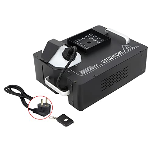 Máquina de humo TFCFL, 1500 W con luces LED RGB, generador vertical de humo para efectos en escenario, con control remoto para discoteca, club, fiesta, espectáculos y bodas (rojo, azul, verde) miniatura 6