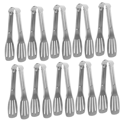 STOBAZA Versatile Small Kitchen Tongs 10-piece Set for Buffet Ice Cubes Sugar Cubes Serve Food