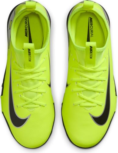 Nike Jr. Mercurial Vapor 16 Academy Little/Big Kids' TF Low-Top Soccer Shoes (FQ8284-700, Volt/Black)4