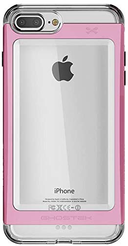 Ghostek Cloak Clear Iphone 7 Plus, Iphone 8 Plus Case With Slim Metal Bumper Design Shockproof Heavy Duty Protection Wireless Charging 2017 Iphone 8 Plus, 2016 Iphone 7 Plus (5.5 Inch) - (Pink) #TOP6