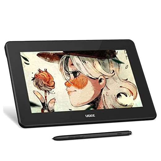 UGEE U1200 - Tableta de Dibujo con Pantalla, Pantalla de 12 Pulgadas, Monitor de Dibujo FHD, 90% NTSC Art Computer