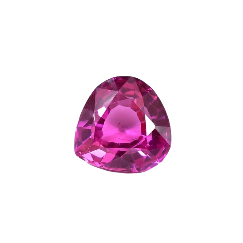 Saphir rose naturel en cœur 19x18mm pour la création de bague et collier