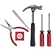 Stalwart - 75-HT1007 Household Hand Tools, Tool Set - 6 Piece by , Set Includes – Hammer, Screwdriver Set, Pliers (Tool Kit for the Home, Office, or Car) Black