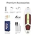 BKNROIHB Inflatable Stand Up Paddle Board with Premium SUP Paddleboard Accessories(Brown+Green)