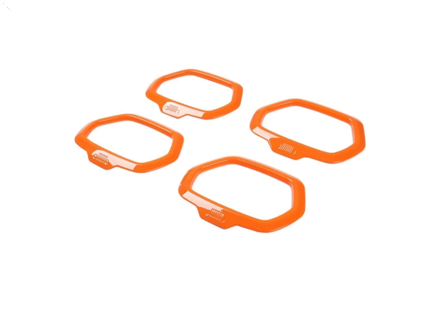 Door Speaker Ring Decoration Cover Trim ABS Compatible with for Renegade 2016-2022 Car Interior Accessories (Color : Orange)