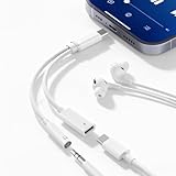 Dalimee Adapter USB C auf Klinke, 2 in 1 USB C Kopfhörer Adapter und Laden, Unterstützt 60W Schnellladung und 3.5 mm Kopfhörer, USBC auf Klinke für iPhone 17/16/15, iPad und weiteren Type-C-Geräten