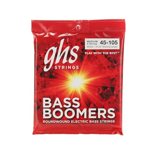 Cordes basse électrique GHS M3045X Long Scale Medium pour instrument 4 cordes