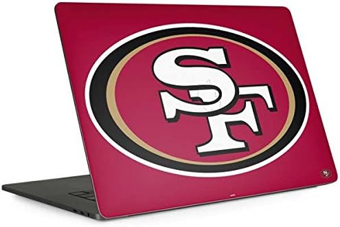 Skinit Decal Laptop Skin Compatible with MacBook Pro 15-inch with Touch Bar (2016-19) - Officially Licensed NFL San Francisco 49ers Large Logo Design