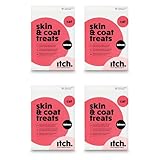 Itch - Skin & Coat Treats for Cats - With Omega 3, Biotin and Zinc for Glossy Fur - Ideal for Sensitive Skin - 4-Pack