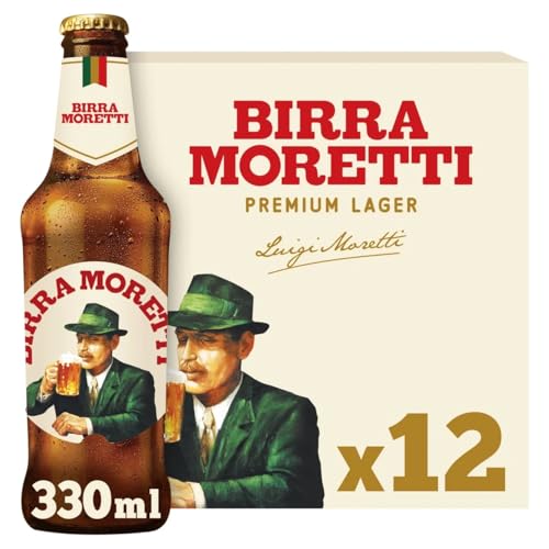 Birra Moretti Lager Beer, 12 x 330ml