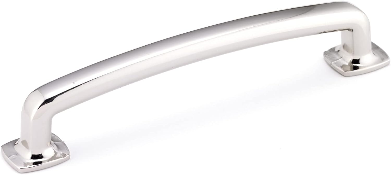Richelieu Hardware BP863128180 Terrebonne Collection 5 1/16-inch (128 mm) Center-to-Center Polished Nickel Transitional Cabinet and Drawer Pull Handle for Kitchen, Bathroom, and Furniture
