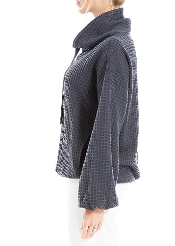Image of Max Studio womens Max Studio Women's Cowl Neck Long Sleeve Waffle Knit Pullover