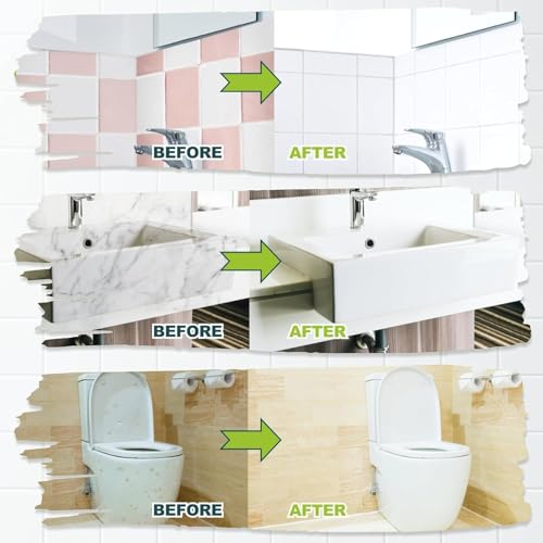 DIY Sink Bathtub Reglaze Kit White, Tub and Tile Refinishing Kit, Tile Paint Kit Bathroom Easy to Use, Low Odor Bathtub Refinishing Paint for Bathroom Porcelain Kitchen Fiberglass 35.5oz