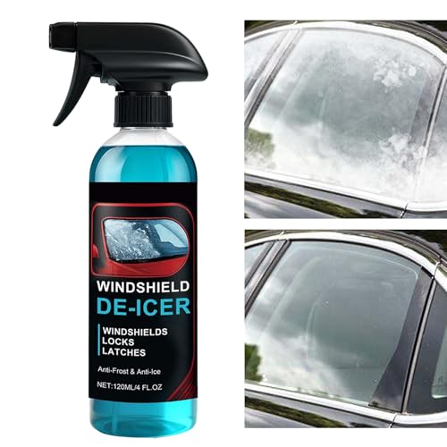 Snow Removal Spray for Car | Frost Cleaning Liquid 120ml - Frost Snow Ice Removal Car Spray - for Truck Sedan RV Morning Routine Windscreen Rearview Mirror Side Glass Door Locks