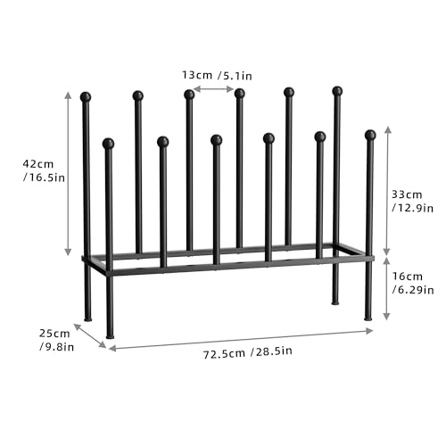 Étagère à chaussures en métal robuste pickpiff meuble de rangement noir