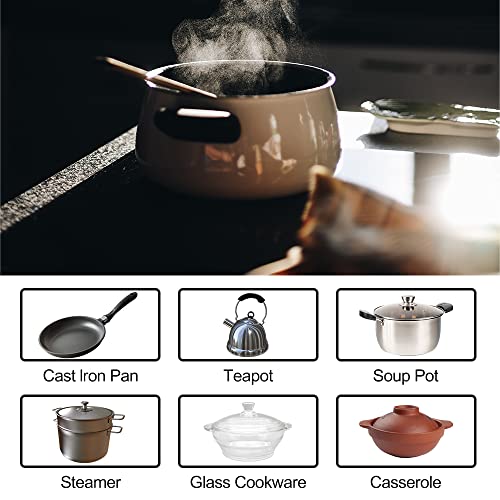 Covercook 23 Inch Bulit-In Electric Radiant Cooktop 4 Burners Stove, Smoothtop Ceramic Glass 240V With 9 Power Setting, Timer Function, And Child Lock #TOP6