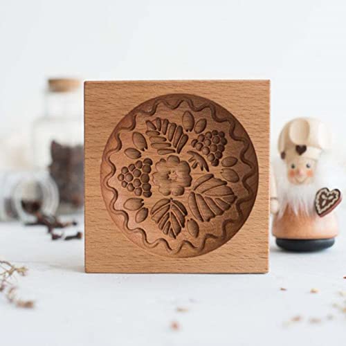 Wooden Cookie Molds For Baking,Easter Christmas Wood Springerle Cookie Cutter Carved,Mamoul Cookie Presses Stamps For Kitchen Diy And Family Gatherings #TOP2