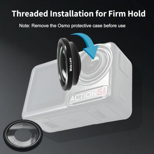 Lente gran angular de 180° con vidrio óptico multicapa para DJI Osmo Action 5 Pro 5