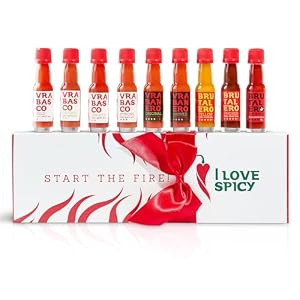 Start the Fire Geschenkbox – 9 x 20 ml Chili Tasting Set – Deine Reise durch die Schärfeskala – Fermentierte Chilisaucen – Handgemacht – Ohne Zusatzstoffe
