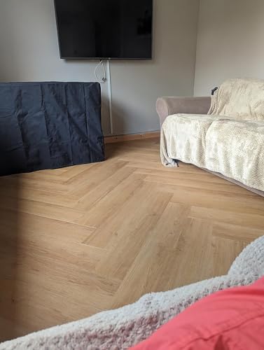 EasyFloor© Selbstklebende Bodenfliese Vinylboden Natur Eiche Holzoptik abziehen und aufkleben Fliese 15 x 90 cm 35 Stück Holzboden für Küche Wohnzimmer und Badezimmer Bodendielen