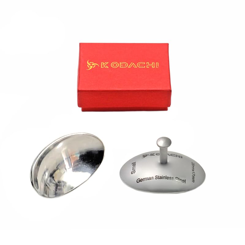 Kodachi Corneal Eye Shield Protector, Stainless Steel, Small 26 x 17 mm, Set of 2, Silver Colour