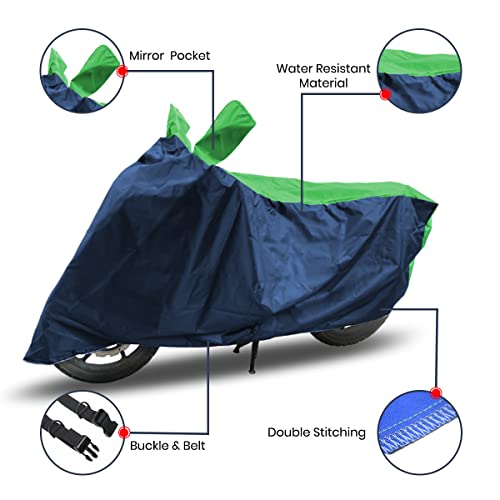 Image of Hunter 350 Two Wheeler Bike Cover Accessories - Dustproof - UV Protection - Premium Bike Cover Blue Green