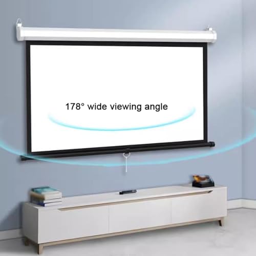 Pantalla Proyector Manual Retráctil 72'' 16:9 con Cierre Automático miniatura 3