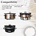 6QT Slow Cooker Insert Pot, Compatible with Crockpot Slow Cooker Models SCCPV600-S-BR CPSCVO60LL-BP CPSCVC60LLS, Black