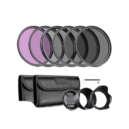 �����Y�t�B���^�[�L�b�g�ƌ݊�������: UV CPL FLD ND2 ND4 ND8 �����Y�t�[�h�ƃL���b�v�t�� DSLR�J�����p(67mm)