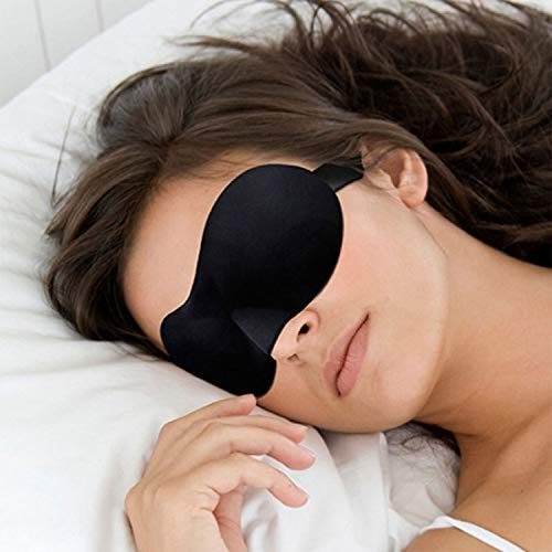 Bositools Soft Travel Sleep Rest 3D Eye Shade Sleeping Mask Sleep Mask Cover Blinder Aid Eyemask (black 1)