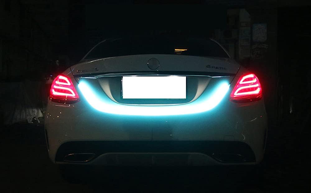 iJDMTOY 48-Inch Multi-Color Trunk Lid Gap LED Strip for Car SUV Tailgate Decoration, Function As Running Light, F1 Strobe Brake Light, etc