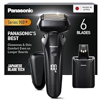Panasonic Series 900+ ES-LS9A Wet and Dry 6-Blade Electric Shaver for Men - Responsive Beard Sensor, Precise Clean Shaving with Cleaning & Charging Stand