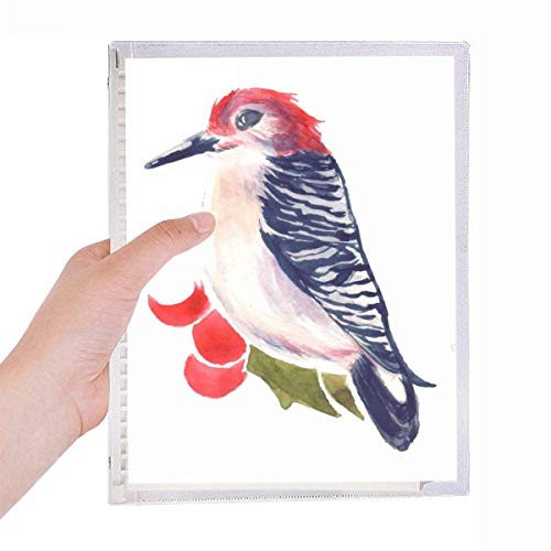 Carnet à feuilles en spirale Magpie Rousse journal rechargeable oiseau