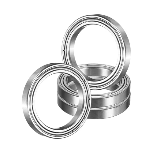 Image of sourcing map 4 Pack 6704ZZ Deep Groove Ball Bearings, 20 x 27 x 4mm Chrome Steel Double Shield Bearing for Electric Motor, Home Appliances, Industrial Machinery, (ABEC5)