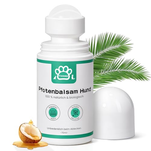 Tinioey Crema Almohadillas Perros Roll-on 70ml, Stick Balsamo Almohadillas Perro Invierno, Protectores de Patas, Crema Patas para Perro, Protector Almohadillas Perro Invisible, Perros Accesorios